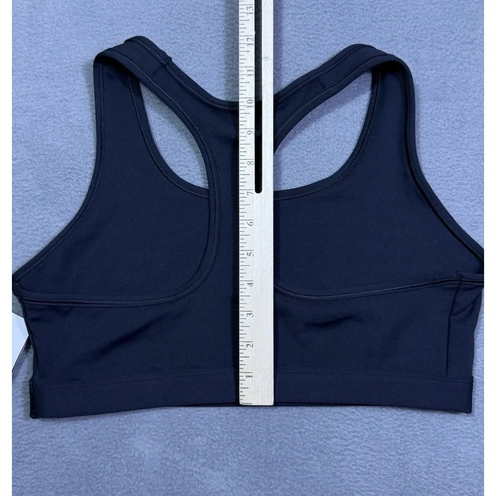 Nike Swoosh Sports Bra Womens Large Black White Racerback NEW IF5648-010